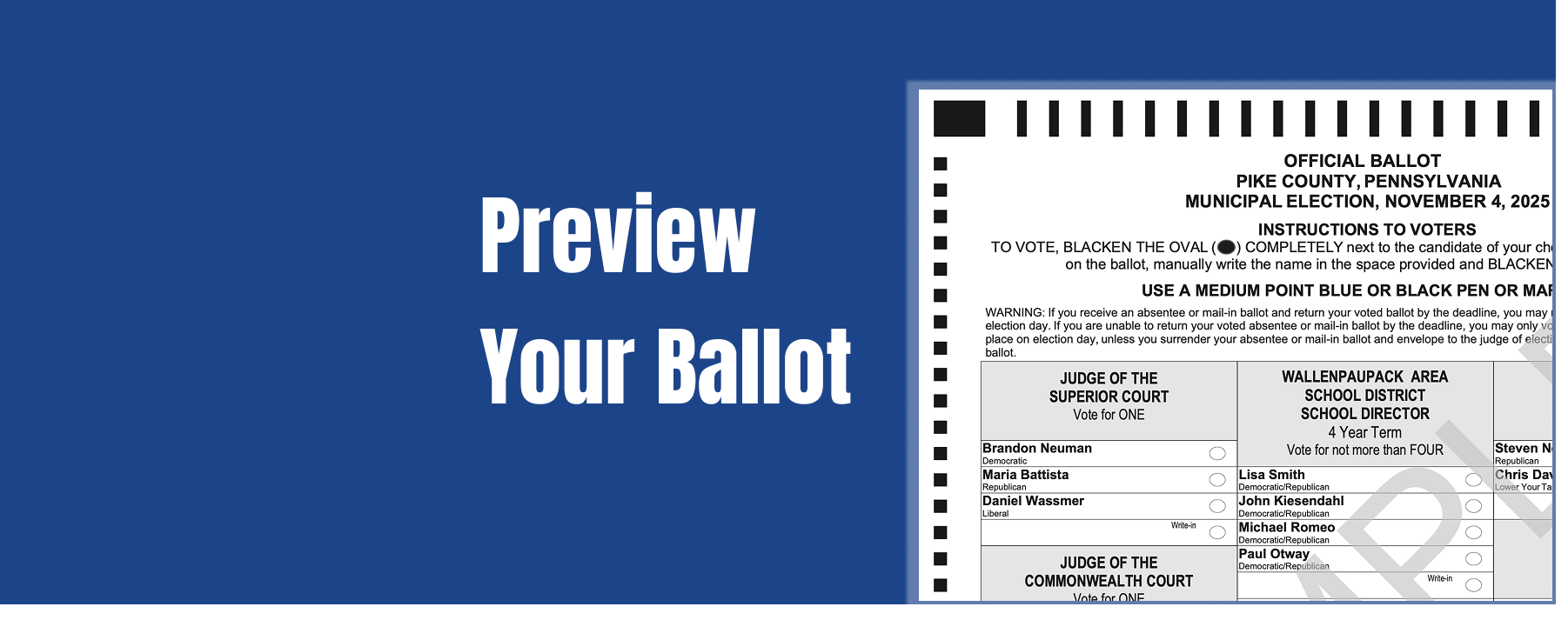 Preview Your 2025 Ballot